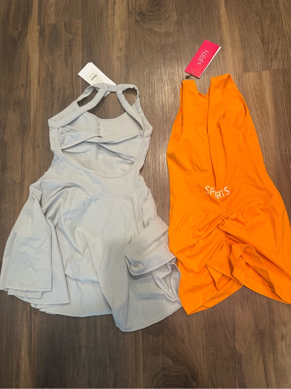 Bright Orange and Gray 
Women's Active Tank set